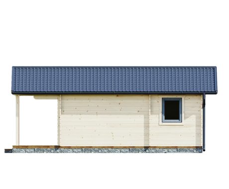 Drevený záhradný domček PANORAMA – bočný pohľad s jedným oknom