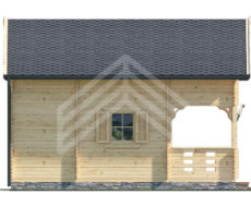 Drevená chata ATLANTA o rozmere 500x704 cm s terasou a podkrovím