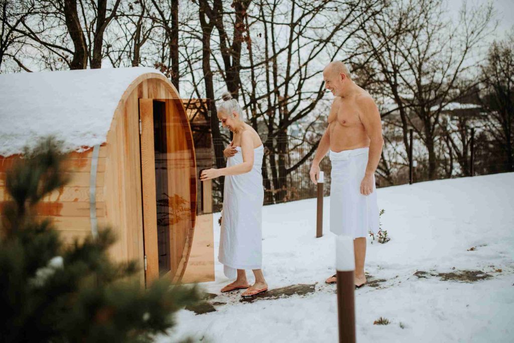 saunovanie v zime