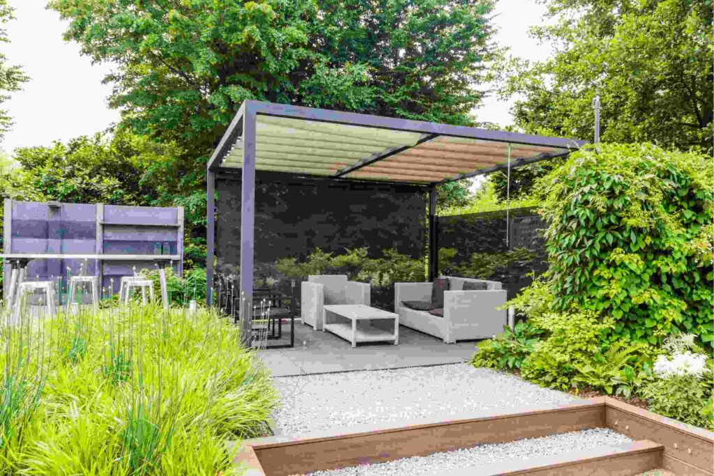 relax in gazebo